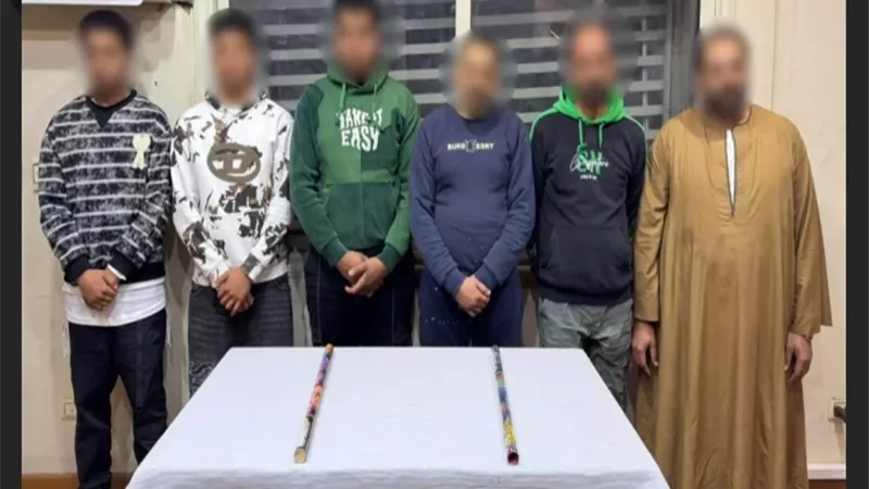 ضبط طرفى مشاجرة الألعاب النارية بين عدد من الأشخاص بالمعصرة