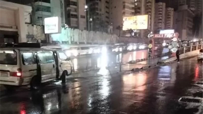 امطار متوسطة على الاسكندرية وانخفاض فى درجات الحرارة