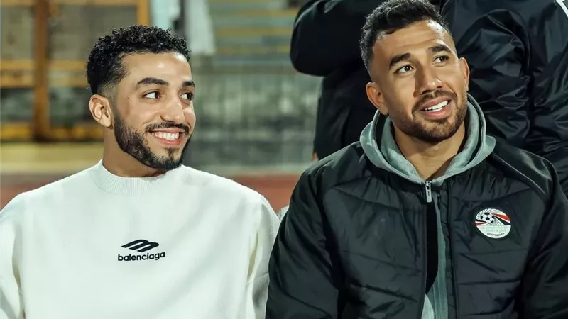 محمد عبدالمنعم يساند منتخب مصر أمام نيجيريا من استاد القاهرة
