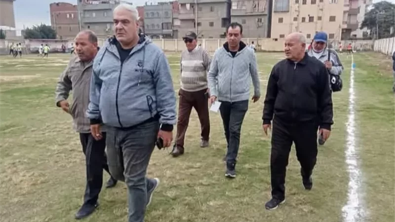 فرع الدقهلية لكرة القدم يعاين ملعب شبان بدواى للعب عليه