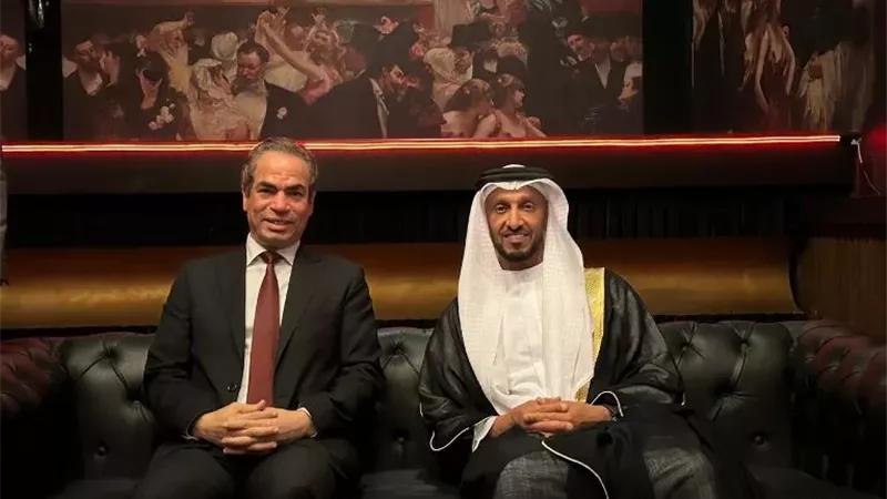 المسلماني يرحب بالشيخ عبد الله آل حامد رئيس الوطنية للإعلام بالإمارات