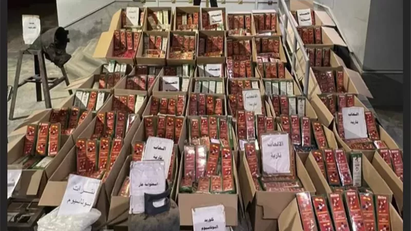ضبط عامل يدير ورشة لتصنيع الالعاب الناريه بالفيوم