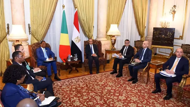 وزير الخارجية يبحث التعاون مع وزير خارجية جمهورية الكونجو