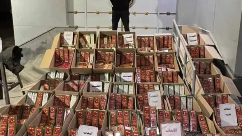 ضبط 800 ألف قطعة ألعاب نارية داخل ورشة بالفيوم
