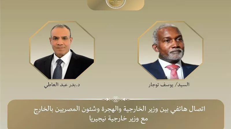 وزير الخارجية ونظيره النيجيري يبحثان القضايا الإقليمية والدولية ذات الاهتمام المشترك