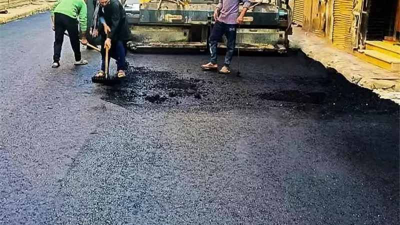 بدء رصف منطقة شارع الشريف بحي شرق سوهاج