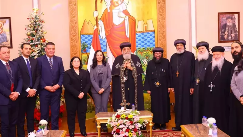 وزيرة التضامن تهنئ البابا تواضروس الثاني بعيد الميلاد المجيد