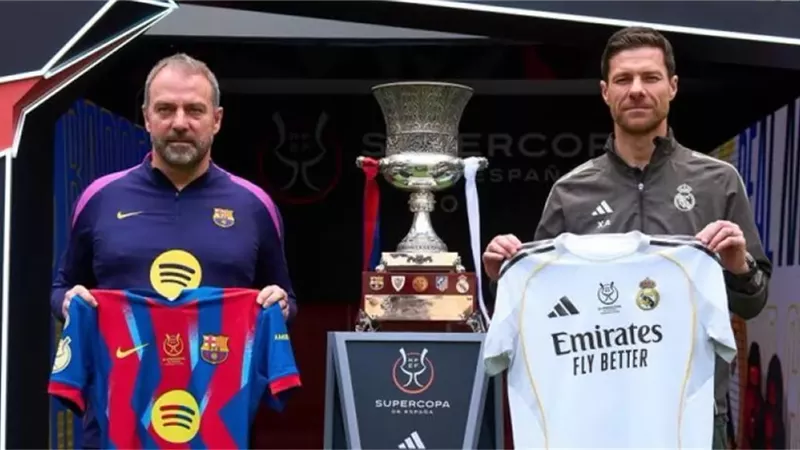 موعد مباراة برشلونة وريال مدريد اليوم بنهائي كأس السوبر الإسباني