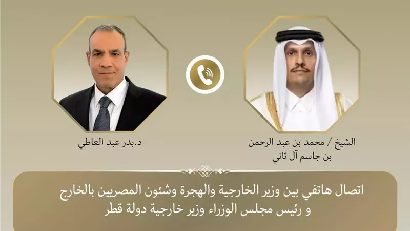 وزير الخارجية ونظيره القطري يبحثان سبل تعزيز التعاون المشترك
