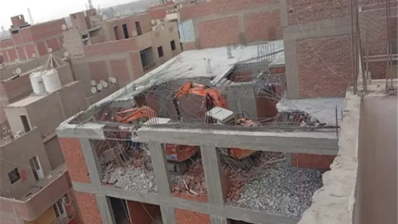 محافظ القليوبية يتابع الإزالة الفورية لبرج سكني مخالف بشبرا