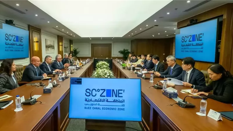 رئيس اقتصادية قناة السويس يلتقي وزير التجارة والصناعة والطاقة بكوريا الجنوبية