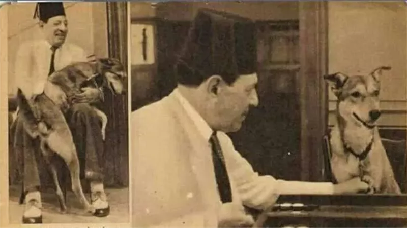 نجيب الريحانى.كان شديد الحب لكلبته..وأغلق المسرح3 أيام بعد وفاتها