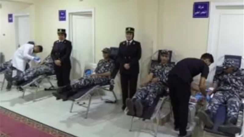 شارك فيها الضباط والافراد..حملة للتبرع بالدم بمديرية أمن بالشرقية