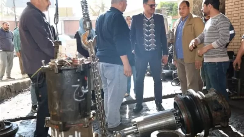 رئيس مياه القليوبية يتفقد محطة رفع أتريب وورش الصيانة ببنها