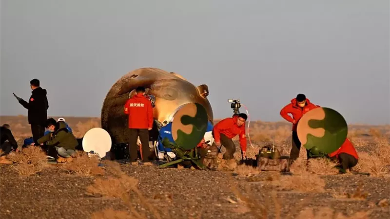 عقب اصطدامها بحطام فضائي.. وحدة هبوط المركبة الصينية تعود إلى الأرض
