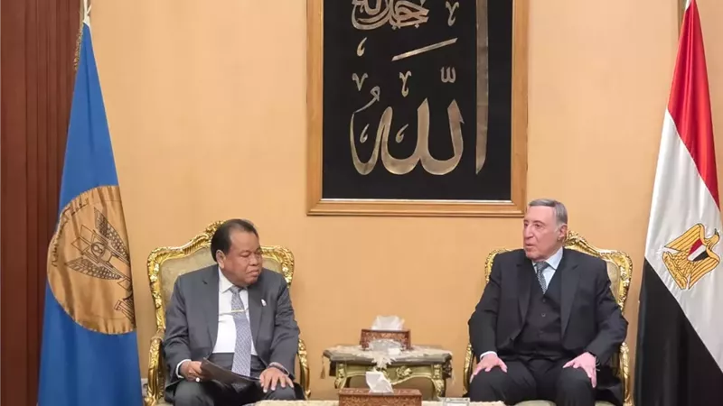 رئيس المحكمة الدستورية العليا يستقبل رئيس المحكمة الدستورية الإندونيسية