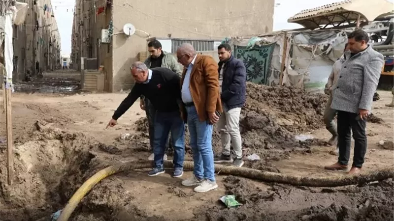 الانتهاء من اصلاح خط طرد بمحطة رفع صرف ماقوسه بالمنيا