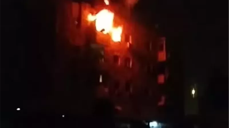حالتي وفاة واصابة في حريق شقة بسبب انفجار شاحن بالإسماعيلية