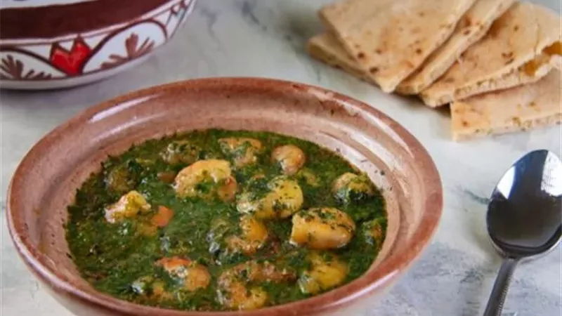 الملوخية بالجمبري