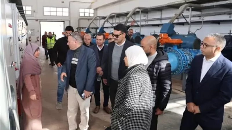 نائب رئيس القابضة لمياه الشرب يتفقد محطة مياه سرياقوس بالقليوبية