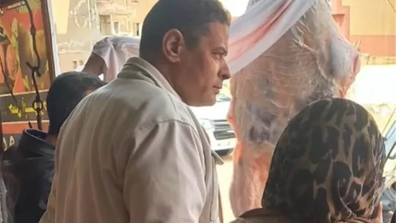جهاز بدر والبيطرى والتموين يضبطون 400 كيلو لحوم وتحرير 3 محاضر.. صور