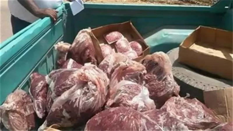 ضبط 300 كجم لحوم مجهولة المصدر وطن جلسرين فاسد بطنطا