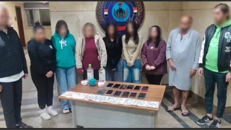 ضبط نادٍ صحى لممارسة الأعمال المنافية للآداب بالتجمع الخامس