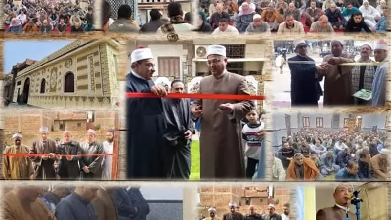 أوقاف القليوبية تفتتح ثلاثة مساجد بشبين القناطر وقليوب وكفر شكر