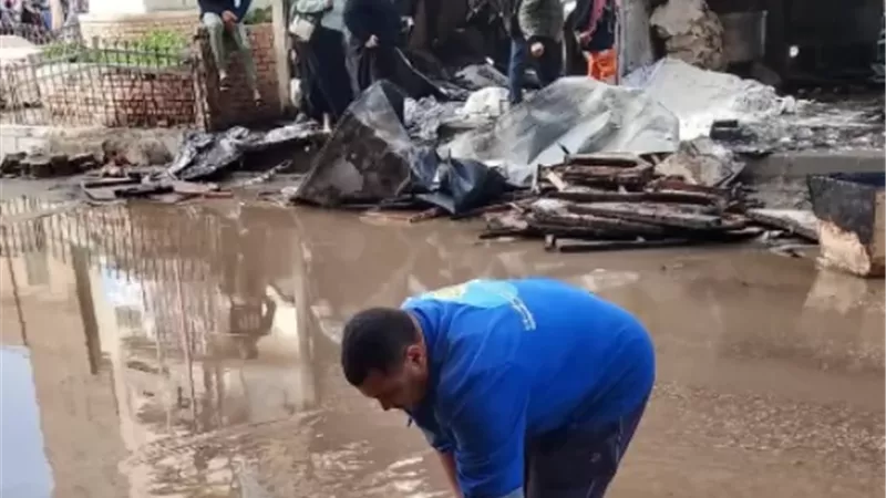 حريق مخبز و6 أكشاك وانفجار أسطوانات غاز بمدينة منوف
