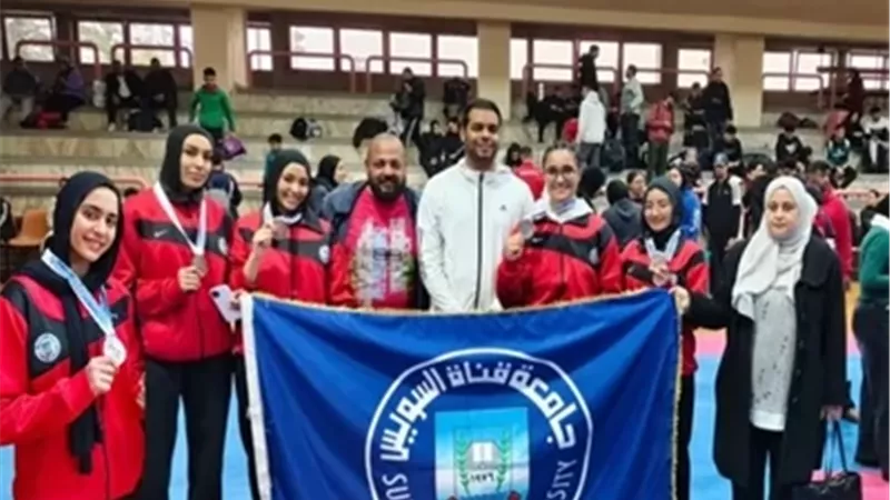 جامعة القناة تحصد الذهب والفضة في الكاراتيه بدورة الشهيد الرفاعي