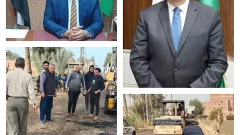 أبو حطب : بدء رصف طريق 756 سنتريس – الفرعونية بأشمون