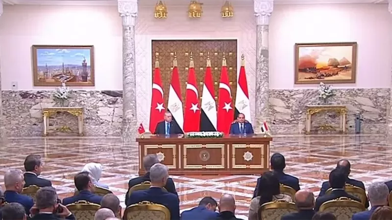 الرئيس السيسي ونظيره التركي يوقعان على بيان مجلس التعاون الاستراتيجي