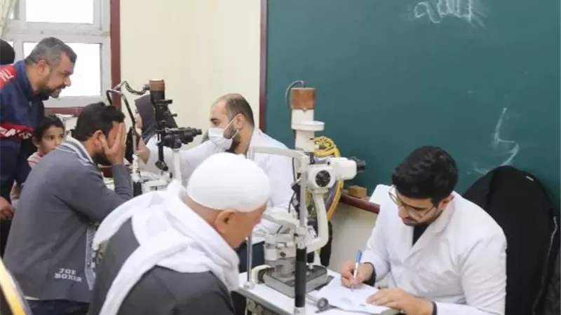 قافلةطبية للكشف على أمراض العيون بعزبة النوري بسيدي سالم كفرالشيخ