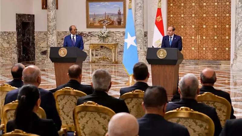 نَص كلمة الرئيس السيسي في المؤتمر الصحفي المشترك مع الرئيس الصومالي