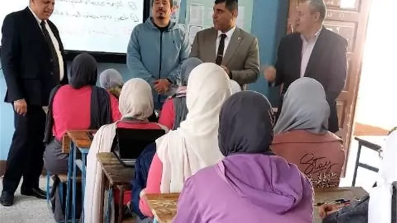 وكيل مديرية تعليم القليوبية في زيارة لمدارس شرق شبرا الخيمة