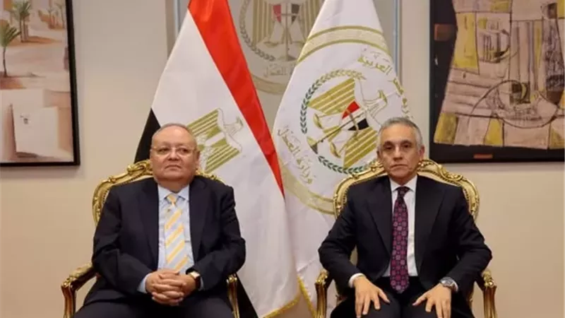 وزير العدل يستقبل رئيس مجلس الدولة لتهنئته بتولي مهام منصبه