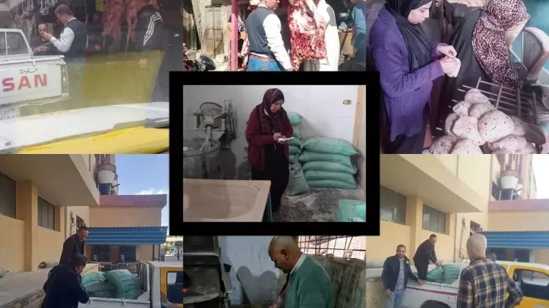 ضبط نصف طن دقيق مدعم وتحرير 337 مخالفة خلال حملات بالقليوبية