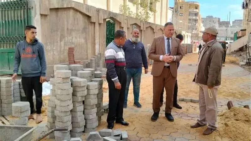 تركيب الانترلوك فى شوارع مركز سيدي سالم بكفر الشيخ