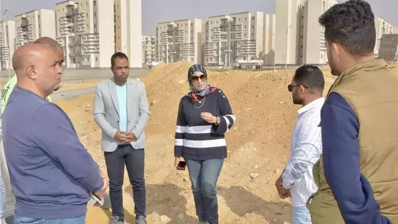 متابعة مكثفة لمشروع الإسكان الحر بالسويس .. صور