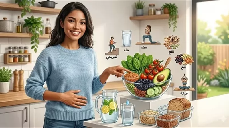 5 خطوات ذكية لزيادة الألياف دون انتفاخ أو غازات