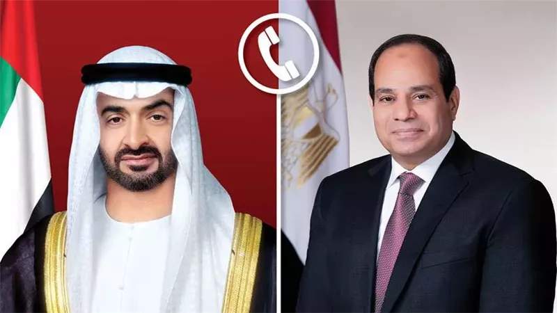 الرئيس السيسي يُجري اتصالا بـ محمد بن زايد في أعقاب الاعتداءات الإيرانية على أراضي الإمارات