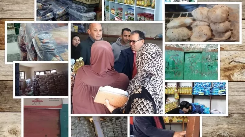 تحرير 62 محضراً ومخالفة ضد مخابز ومستودع خلال حملات بالقليوبية