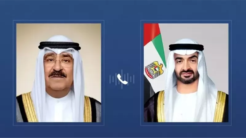 رئيس الإمارات وأمير الكويت يبحثان تطورات التصعيد