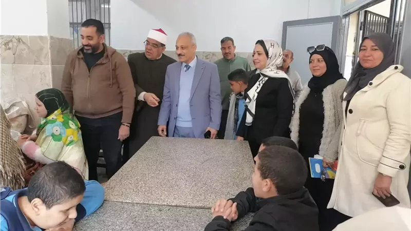 يوم ثقافى فنى لقصر ثقافه المنيا الجديدة بمدرسة النور للمكفوفين