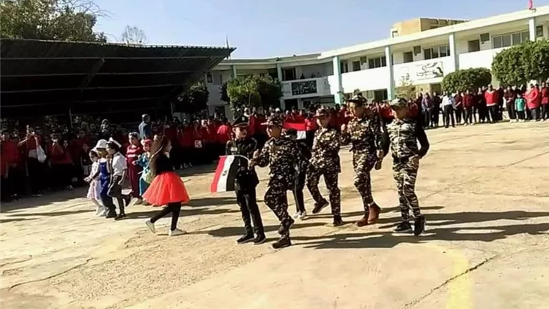 احتفالية عن انتصارات اكتوبر بمدرسة امون بالسويس
