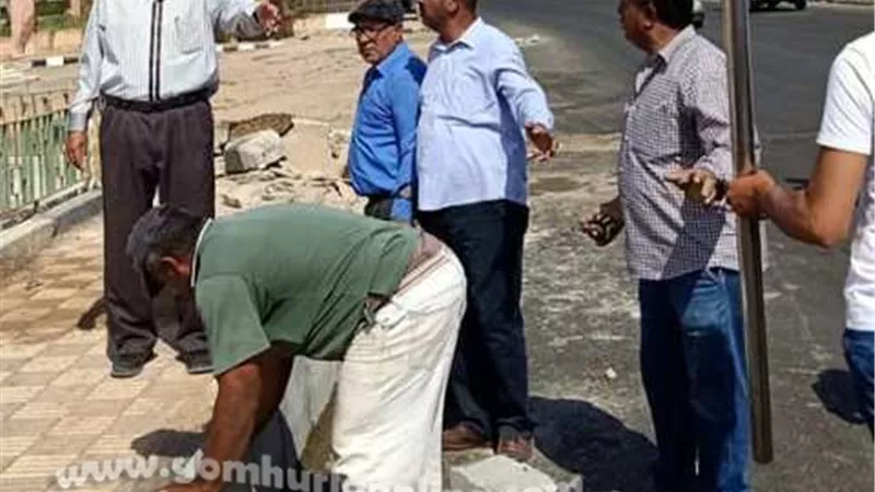 رئيس مدينة طور سيناء يتابع مشروعات التجميل باحياء طور سيناء