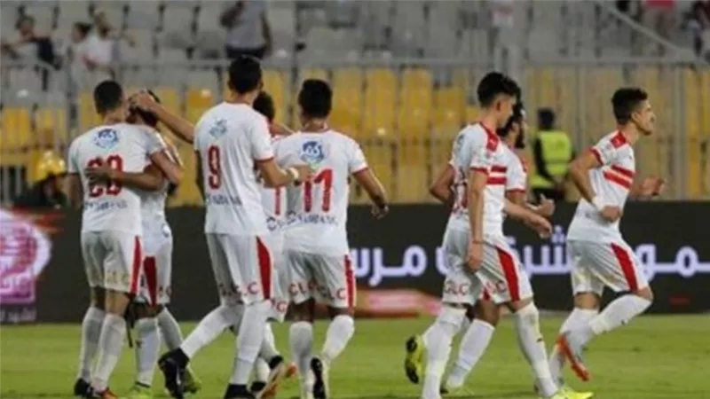 انتهاء الشوط الاول من مباراة الزمالك وإف سي مصر بالتعادل