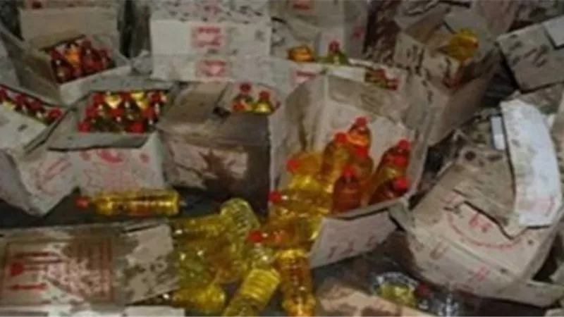 ضبط صاحب مخزن وبحوزته 19 طن سكر وزيت مجهول المصدر بدار السلام