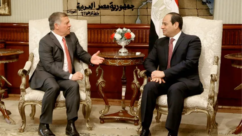 السيسي والعاهل الأردني يتفقان على ضرورة التسوية السياسية لحل الأزمة السورية