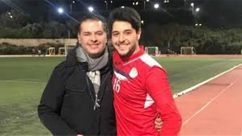 نجل راغب علامة يستعين بمدرب والده ليهزمه فى التنس.. فيديو